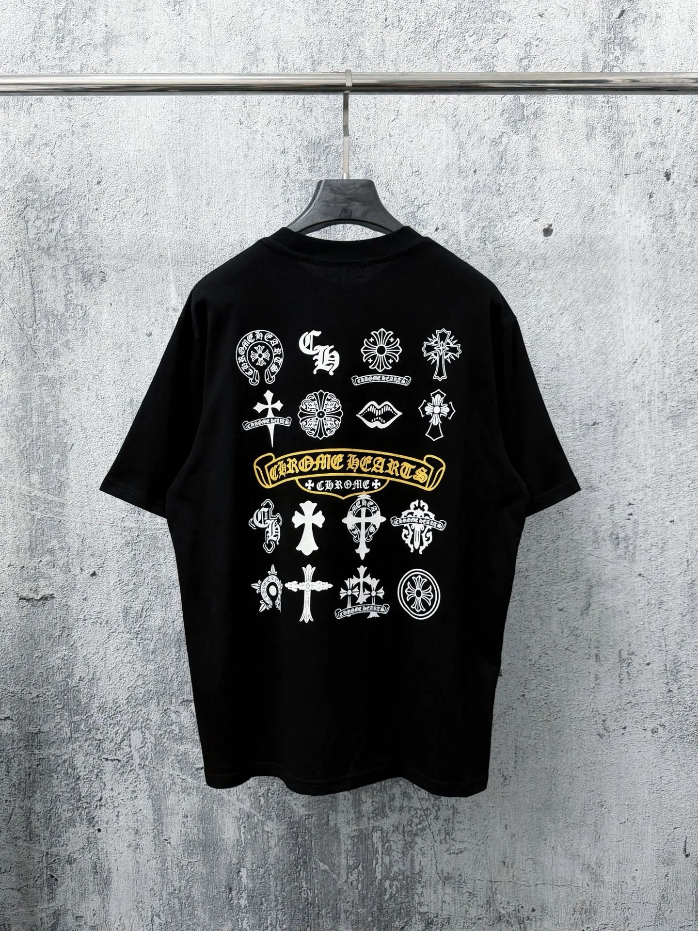 【Chrome Hearts】 25ss T Same Style T Versatile : Black White Size：S-XL
